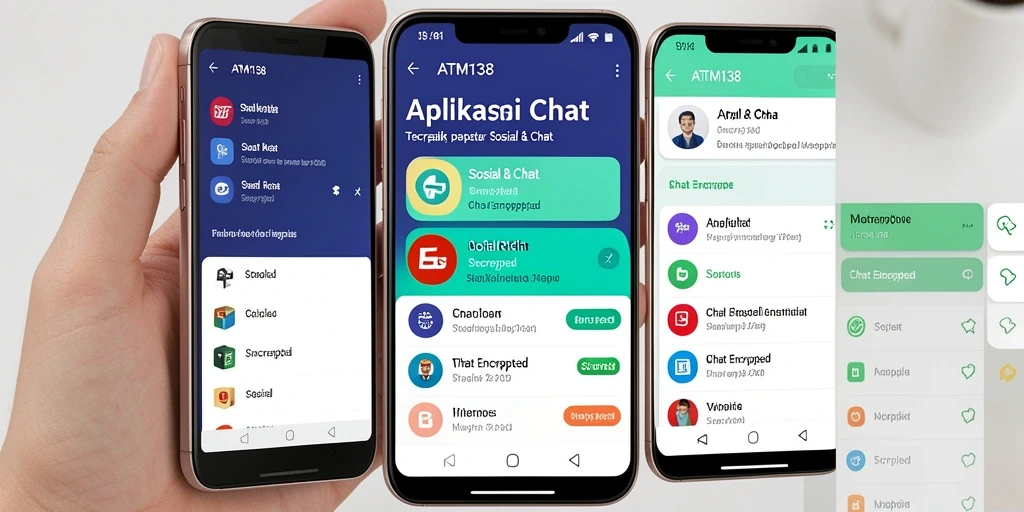 Antarmuka fitur chatting yang aman dan sederhana.
