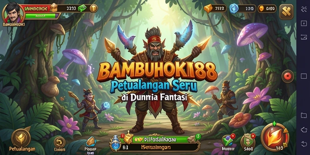 Antarmuka grafis menawan dari BAMBUHOKI88 dalam petualangan yang mendebarkan.