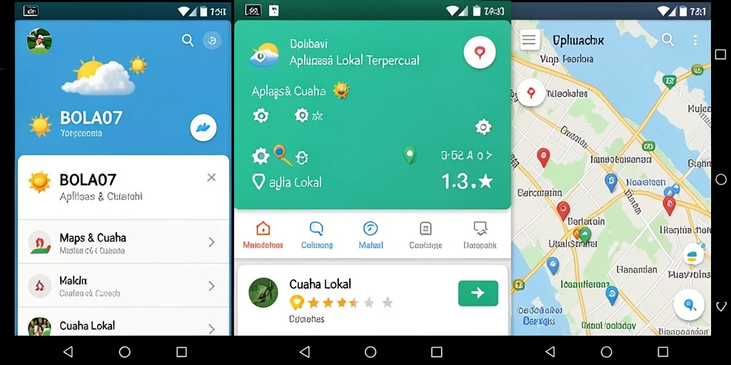 Tampilan antarmuka BOLA07 yang informatif untuk cuaca lokal.