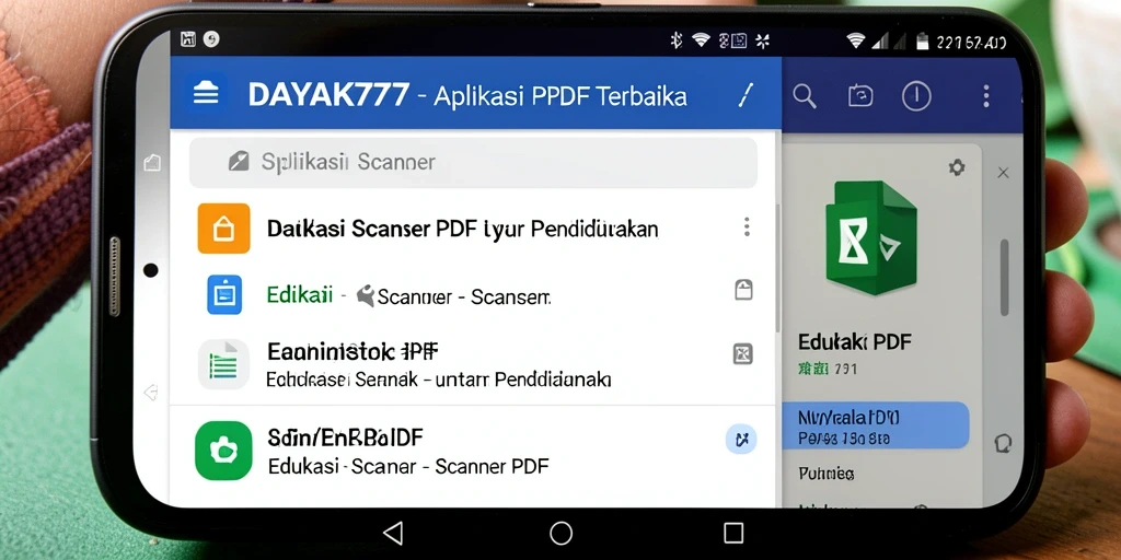 Tampilan antarmuka DAYAK777 yang sederhana untuk pemindaian PDF.