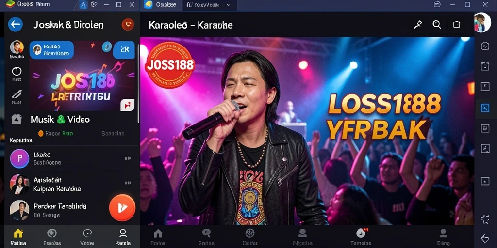 Antarmuka intuitif JOSS188 untuk pengalaman karaoke yang menyenangkan.
