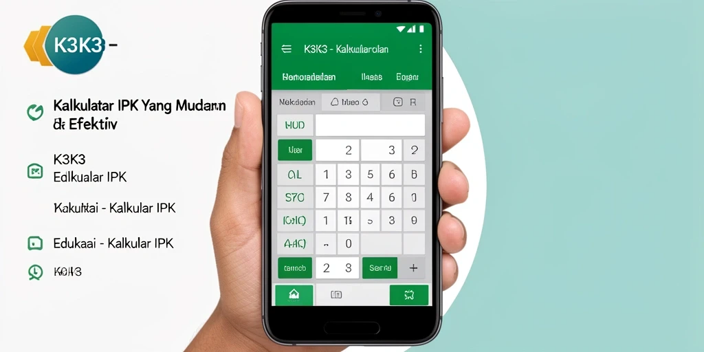 Screenshot antarmuka K3K3 dengan fitur Kalkulator IPK.
