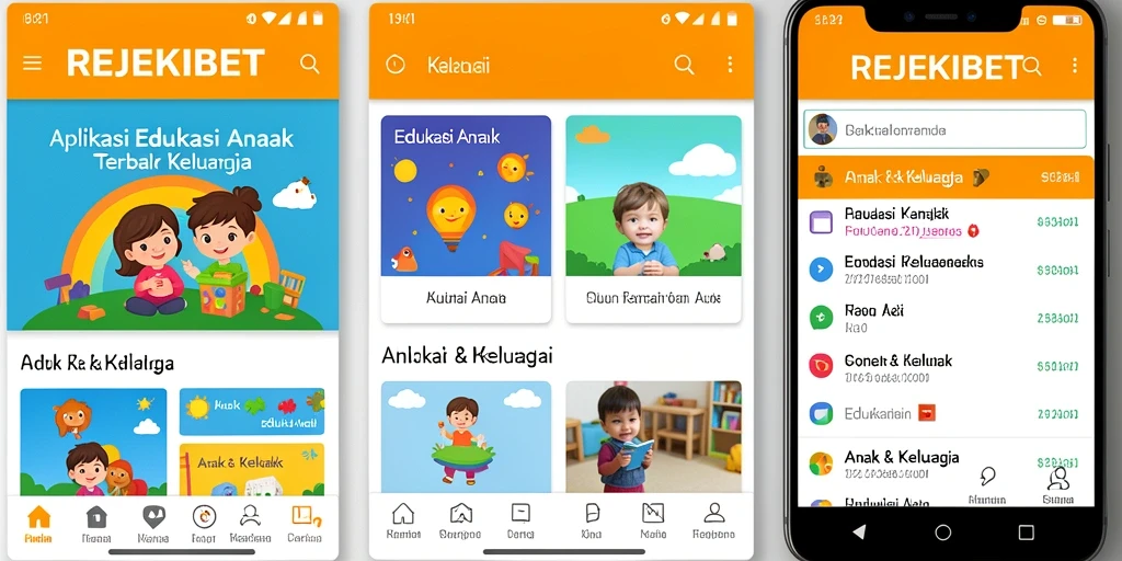 Tampilan antarmuka edukatif yang ramah anak dari REJEKIBET.